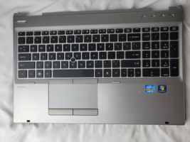 HP EliteBook 8560p Palmrest Keyboard Touchpad Bottom Case A32 - $22.67