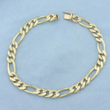Mens Figaro Link Bracelet in 14k Yellow Gold - £1,170.65 GBP