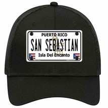 San Sebastian Puerto Rico Novelty Black Mesh License Plate Hat - £23.12 GBP