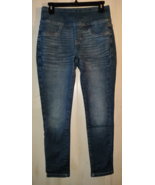 EXCELLENT WOMENS SONOMA DISTRESSED BLUE JEAN PULL ON ANKLE JEGGING   SIZE 6 - $40.96 CAD