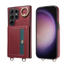 for Samsung Galaxy A24 4G (Color: RED) Sleek Magnetic Flip Leather Walle... - $45.00