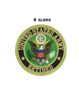 US Army Retired 4 sizes Digitized filled embroidery design Digital Download - $6.79 CAD