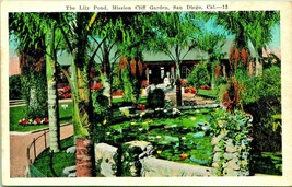 Lily Pond Mission Cliff Garden San Diego California CA UNP 1920s WB Postcard - £4.60 GBP
