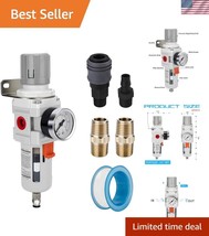 Efficient Air Management Combo: Brass Filter Element &amp; Semi-Auto Drain S... - $1,064.87 MXN