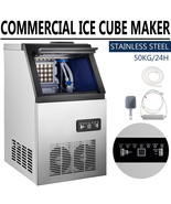110Lbs Built-In Commercial Ice Maker Stainless Steel Undercounter Cube M... - $464.99