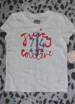 Juicy Couture Girls Sailor Juicy Logo White Nautical Tee Shirt 4/5 New - £17.40 GBP