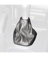 Shift Boot for 2008-2012 Honda Accord Black Italian Leather/Black Top St... - $39.59