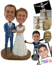 Personalized Bobblehead Couple Showing Love To Each Other - Wedding &amp; Couples Co - £125.08 GBP
