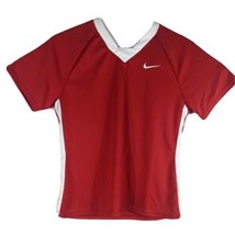 Womens Medium Red Workout Shirt Nike Dri Fit Medium - $18.07