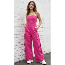 Women Jumpsuit Unbranded Women Cargo Jumpsuit Wide Leg Spaghetti Strap S... - $10.39