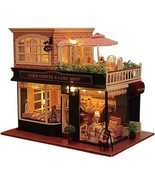  French Cafe Dollhouse Miniature DIY Music House Kit w Furniture Artwork... - €78,05 EUR