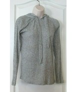 Kenneth Cole NY Ribbed Long Sleeve Hoodie Black/White Women&#39;s Sz L NWT - $469.15 MXN
