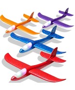 4 Pack Led Light Airplane Toys,17.5&quot; Large Throwing Foam Plane,2 Flight ... - $35.99