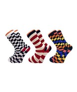 3 Pairs Crazy Pattern Crew Socks Men Women – Colorful Cotton Fun Novelty... - $226.18 MXN
