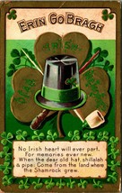 Erin Go Bragh Dear Irish Memories St Patricks Day 1909 Embossed DB Postcard T19 - £8.46 GBP
