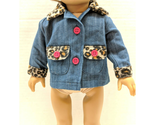 Denim Jacket for 18&quot; Dolls Unbranded Faux Fur Animal Print Collar Cuffs ... - $11.83