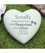 Dog Memorial Personalised PawPrints Heart Memorial Dog Lovers Gift Pet M... - £18.42 GBP