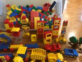 Giant Vtg Duplo Lot Motor Train Zoo Farm Circus People Figures Animals Plane - £89.32 GBP