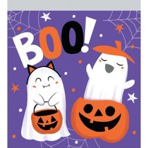 Ghost Boo! Halloween Trick Treat 10 Ct Sandwich Zip Bags Party - £2.61 GBP