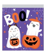 Ghost Boo! Halloween Trick Treat 10 Ct Sandwich Zip Bags Party - £2.60 GBP