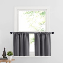 Ryb Home Short Curtains Half Window Curtains For Bedroom, Privacy, 2 Pcs - £25.38 GBP