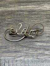 Vintage Gold Tone Ida Brooch Pin Name Estate Jewelry Find KG - €8,44 EUR
