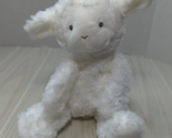 Carters 2018 White Lamb Plush Gray Sewn Eyes 67594 swirled fur baby soft... - $24.74
