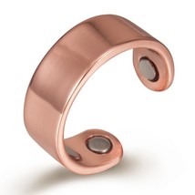Vinterly Cuff Adjustable Rings for Women Men Health Energy Magnetic Copper Ring  - £12.31 GBP