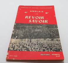 Anglais Revoir Savoir Exercices Et Versions D&#39;Entrainement 1938 Vintage ... - $17.62