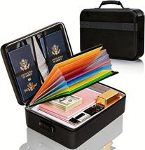 Classic Fireproof Document Organizer with Combination Lock - Travel Esse... - $47.47