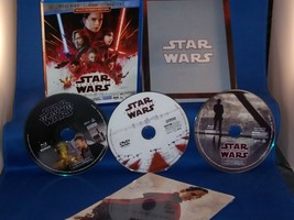Adam Driver Daisy Ridley The Last Jedi Blu-ray Dvd Digital Carrie Fisher - £10.10 GBP
