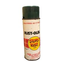 Vintage 1978 RUST-OLEUM Forest Green 2082 Stops Rust Spray Paint Can Pre... - $331.32 MXN