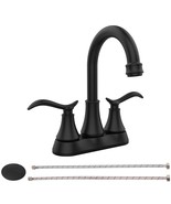 Matt Black Bathroom Faucet: 2-Handle High Arc Swivel - $1,503.93 MXN