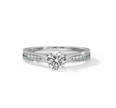 Promise Love 1.24Ct Round Simulated Diamond 14k White Gold Women Engagement Ring - £449.41 GBP
