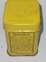 Vintage BiSoDol (Bi-So-Dol) Antacid Powder Tin Yellow Medicine - $10.34