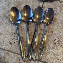 4 Wm. Rogers BERMUDA Teaspoons Stainless by Int. Silver 3 Sets Ava - £14.47 GBP