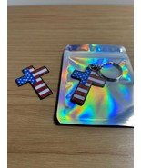3D Printed American Flag Cross Keychain: Patriotic Christian Gift - €4,27 EUR