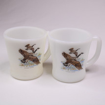 Vintage Fire King Coffee Mugs Anchor Hocking Tea Cups Canadian Goose D Handle - £10.28 GBP
