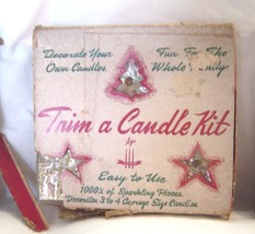 Vintage Holiday Trim a Candle Kit 1950&#39;S Unopened Mid Century Modern - £27.51 GBP