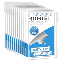 HIIMIEI 12 Pack Clear Acrylic Wall Mount 8.5x11 Sign Holder, Portrait Di... - $30.96