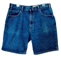 Eddie Bauer Vintage 1990&#39;s Mens 34/36 Medium Wash 5Pkt Denim Bermuda Dad Shorts - £16.41 GBP