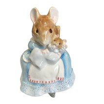 Beatrix Potter Bank Hunca Munca and Baby in Rocking Chair Peter Rabbit Enesco - $40.11