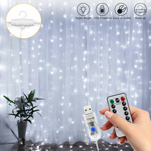 300 Led Curtain String Light 8 Mode Fairy String Lights Wedding Party Waterproof - £20.77 GBP