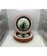 Set of 4 Gail Pittman HOLLYLUJAH Christmas Salad Plates 8 5/8&quot; - €146,97 EUR