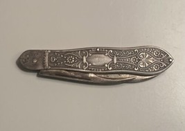 Vintage 2 Blade Pocket Knife Fruit Hook Blade Sterling Silver? Antique 40g - £42.63 GBP