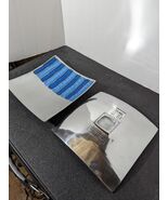 Pair Retro Reflective Silver &amp; Blue Lined Serving Tray From India Retire... - €20,44 EUR