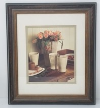 Kitchen Still Flowers Dishes Kitchen Life Wouter Roelofs Matted Framed P... - $18.95