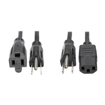 Tripp Lite Power Cord Extension Cable, 16 AWG, 5-15P to 5-15R, 13A, 25&#39; (P024-02 - £29.21 GBP