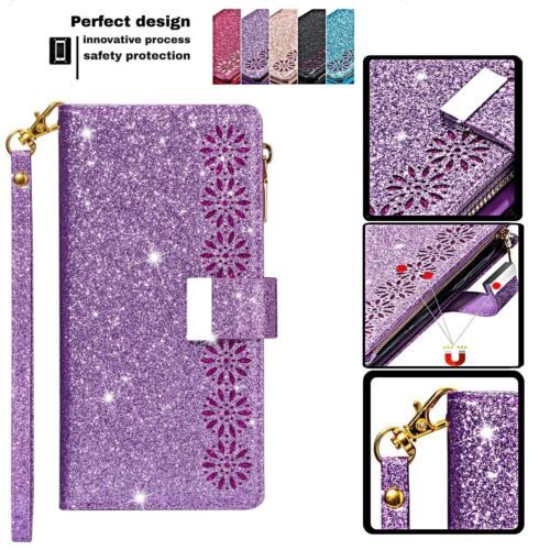 For Google Pixel 7A 8 8PRO 6A 7PRO Leather Glitter Wallet Flip Cover Case