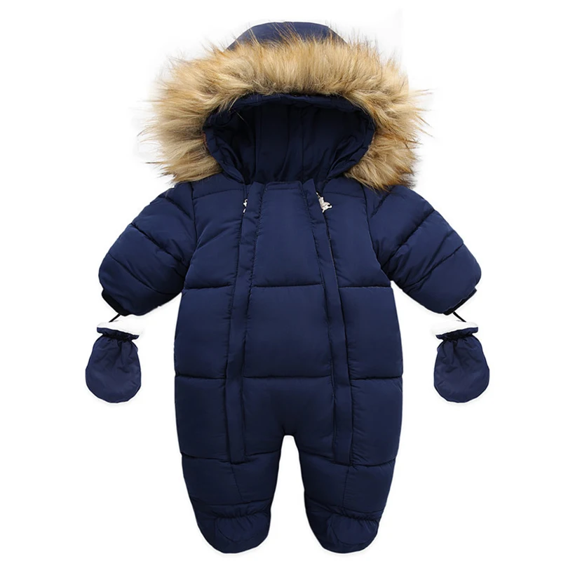 0-24M Newborn Baby Girl Clothes Winter Cotton Baby Romper With Gloves Children&#39;s - £114.22 GBP